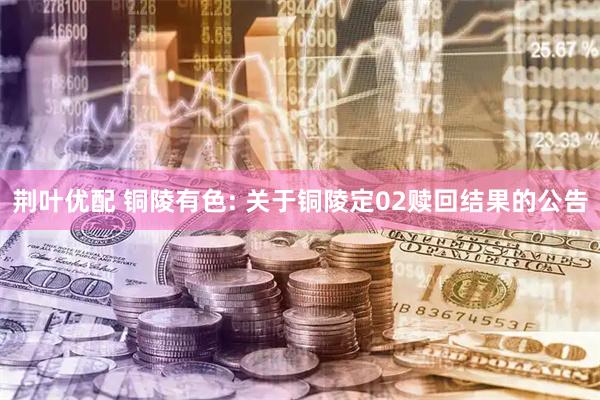 荆叶优配 铜陵有色: 关于铜陵定02赎回结果的公告